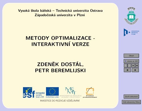 Metody optimalizace - Matematika pro inÅ¾enÃ½ry 21. stoletÃ­ - VysokÃ¡ ...