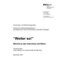 âWeiter so!â - Primarschule Lindenfeld