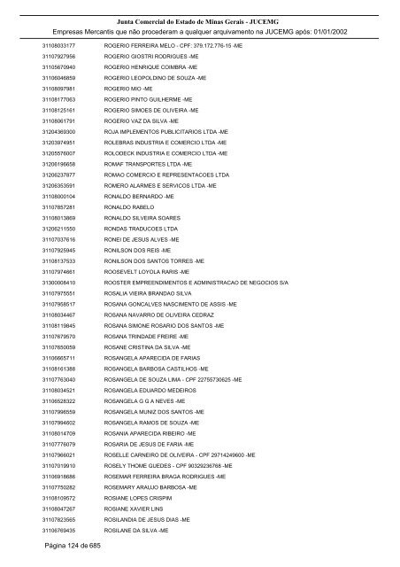 Junta Comercial do Estado de Minas Gerais - JUCEMG Empresas ...