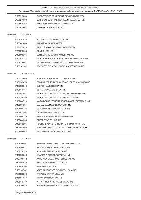 Junta Comercial do Estado de Minas Gerais - JUCEMG Empresas ...