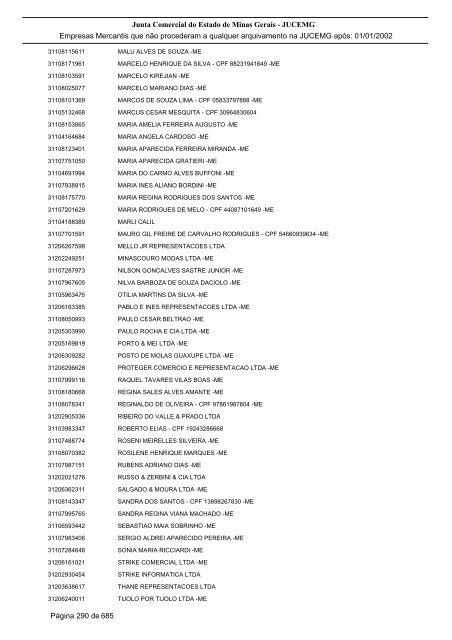 Junta Comercial do Estado de Minas Gerais - JUCEMG Empresas ...