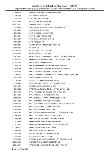 Junta Comercial do Estado de Minas Gerais - JUCEMG Empresas ...