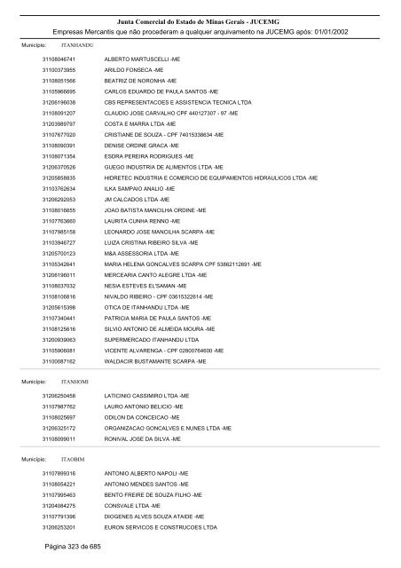 Junta Comercial do Estado de Minas Gerais - JUCEMG Empresas ...