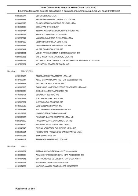 Junta Comercial do Estado de Minas Gerais - JUCEMG Empresas ...