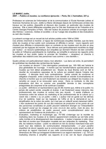 Fiche de lecture