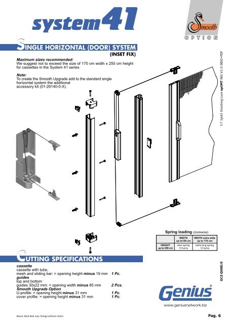 41mm RETRACTABLE INSECT SCREEN COLOURS ... - Fandis