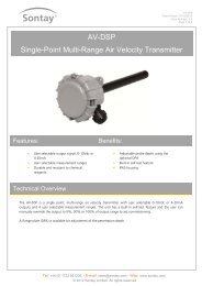 AV-DSP Single-Point Multi-Range Air Velocity Transmitter - Sontay