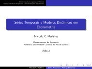 Séries Temporais e Modelos Dinâmicos em Econometria