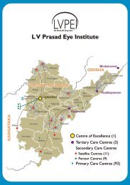 Secondary and Primary Centres - ICARE - LV Prasad Eye Institute