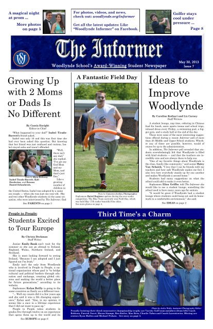 Informer May 2013 Issue - Woodlynde School