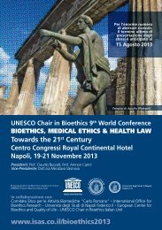 UNESCO Chair in Bioethics 9th World Conference Towards the 21st ...