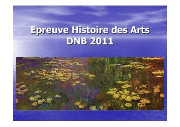 Diaporama Histoire des Arts DNB 2011