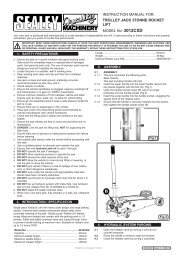 InSTrUcTIon MAnUAL For: TROLLEY JACK 3TONNE ... - Sealey