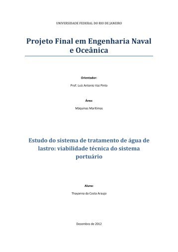 Projeto Final de Engenharia Naval e Oceânica - Poli Monografias