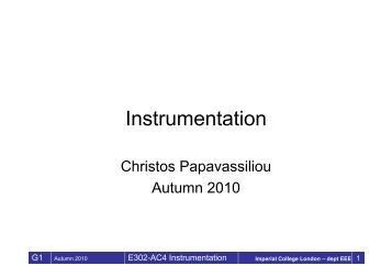 Instrumentation - EEE-CAS Home - Imperial College London