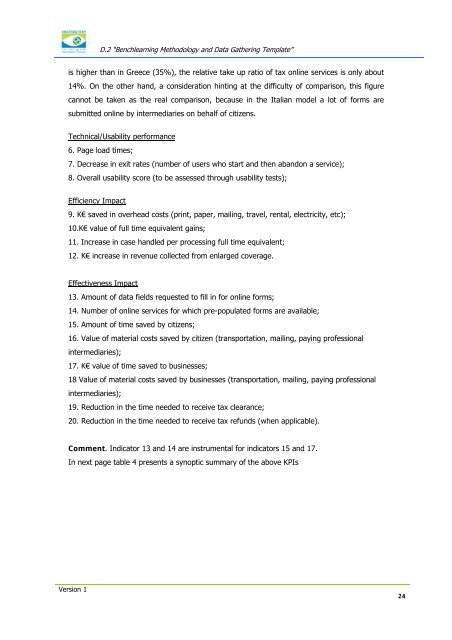 Benchlearning methodology and data gathering template