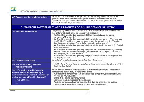 Benchlearning methodology and data gathering template