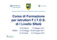 Corso Istruttori di I Livello SNaQ con nuova versione Livello ... - Fitds