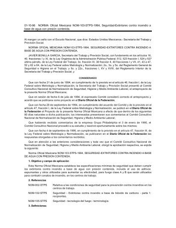 NOM-103-STPS-1994 - Ventanilla Ãnica de Transparencia del ...