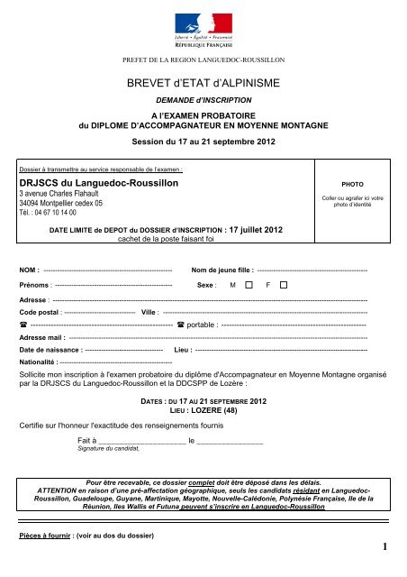 01 Dossier Inscription Examen Probatoire Amm Drjscs
