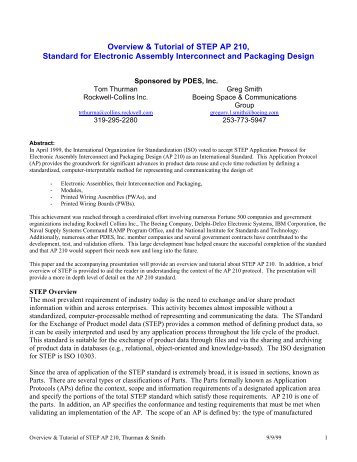 AP 210: Electronic Assembly, Interconnect and Packaging Design