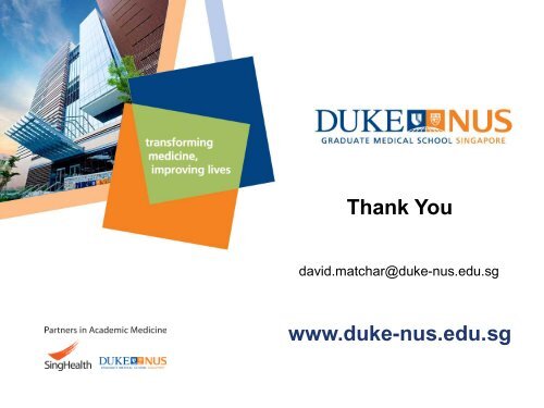 Duke-NUS Corporate PPT - What is Health Services and Systems ...