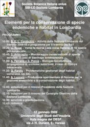 Elementi per la conservazione di specie endemiche e ... - DBSM