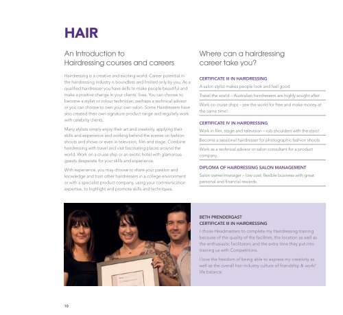 Course and Careers Guide - Headmasters Hairdressing Academy