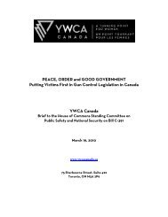 PEACE, ORDER and GOOD GOVERNMENT ... - YWCA Canada