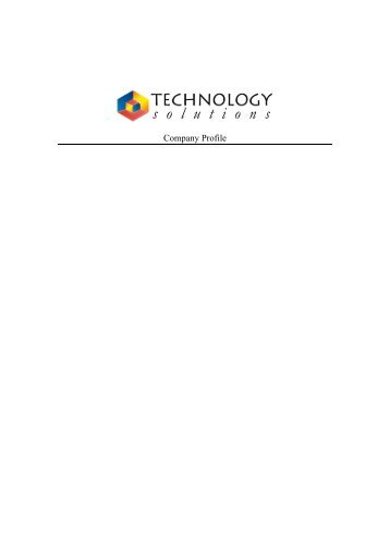 Company Profile - Technology Solutions