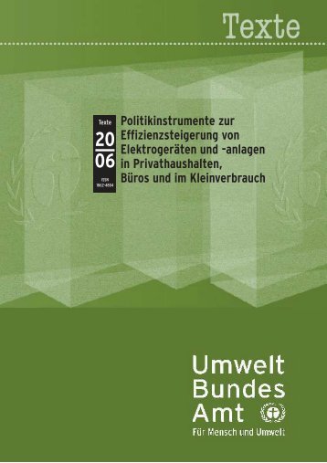 Politikinstrumente zur Effizienzsteigerung von Elektrogeräten und ...