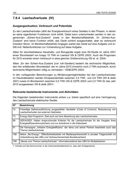 Politikinstrumente zur Effizienzsteigerung von Elektrogeräten und ...