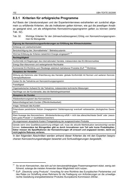 Politikinstrumente zur Effizienzsteigerung von Elektrogeräten und ...