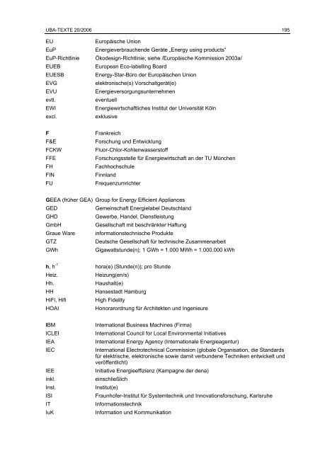 Politikinstrumente zur Effizienzsteigerung von Elektrogeräten und ...