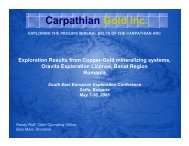 Exploration Results from Copper-Gold Mineralizing Systems, Oravita ...