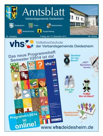 Amtsblatt - KW 50 - Verbandsgemeinde Deidesheim