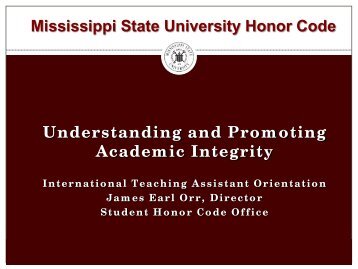 Honor Code - Mississippi State University