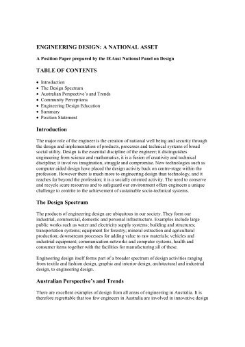 Engineering Design – A National Asset - NCED - The National ...