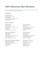 ABA Welcomes New Members - American Bus Association