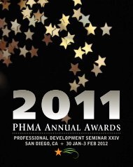 PHMA ANNUAL AWARDS