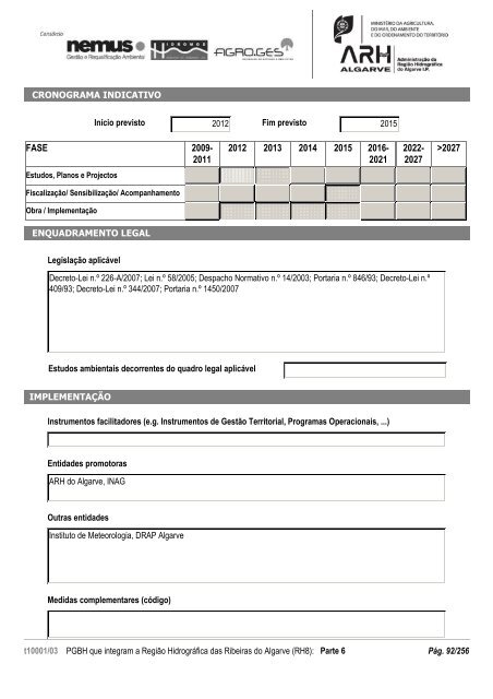 Tomo 2 â Fichas de medidas - AgÃªncia Portuguesa do Ambiente