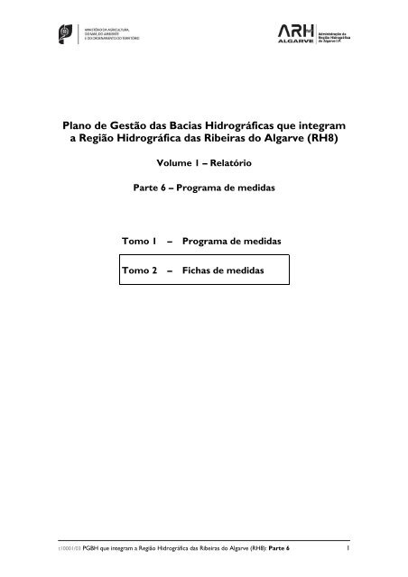 Tomo 2 â Fichas de medidas - AgÃªncia Portuguesa do Ambiente