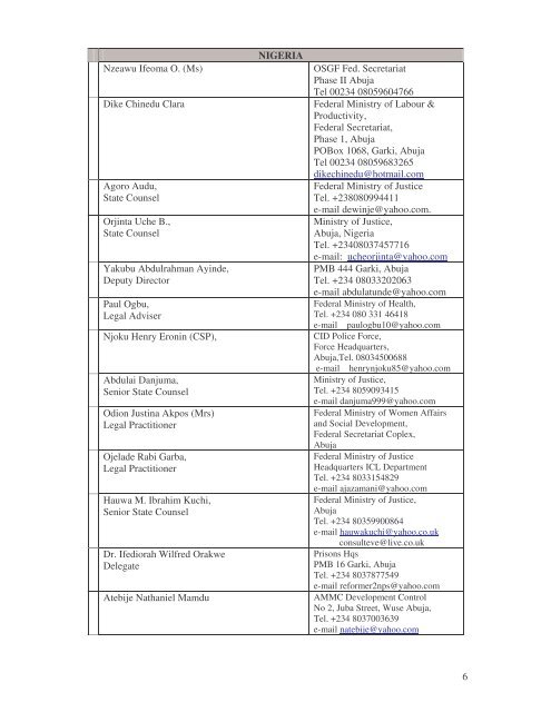 List of Participants - African Commission on Human and Peoples ...