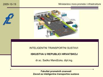 Inteligentni transportni sustavi - Ministarstvo pomorstva, prometa i ...