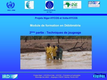 Projets Niger â HYCOS et Volta â HYCOS â Formation - WHYCOS