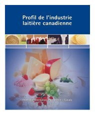 Profil de l'industrie laitiÃ¨re canadienne Profil de l'industrie laitiÃ¨re ...