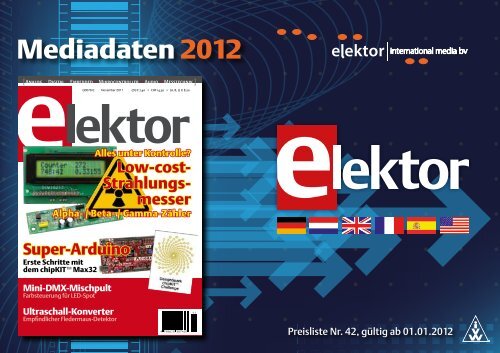 Elektor-Mediadaten 2012 - Verlagsbüro ID Gmbh & Co. KG
