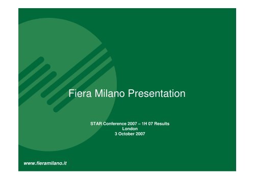 Fiera Milano Presentation