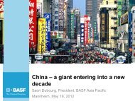 Presentation by Saori Dubourg - BASF Asia Pacific