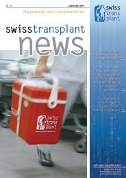 news - Swisstransplant